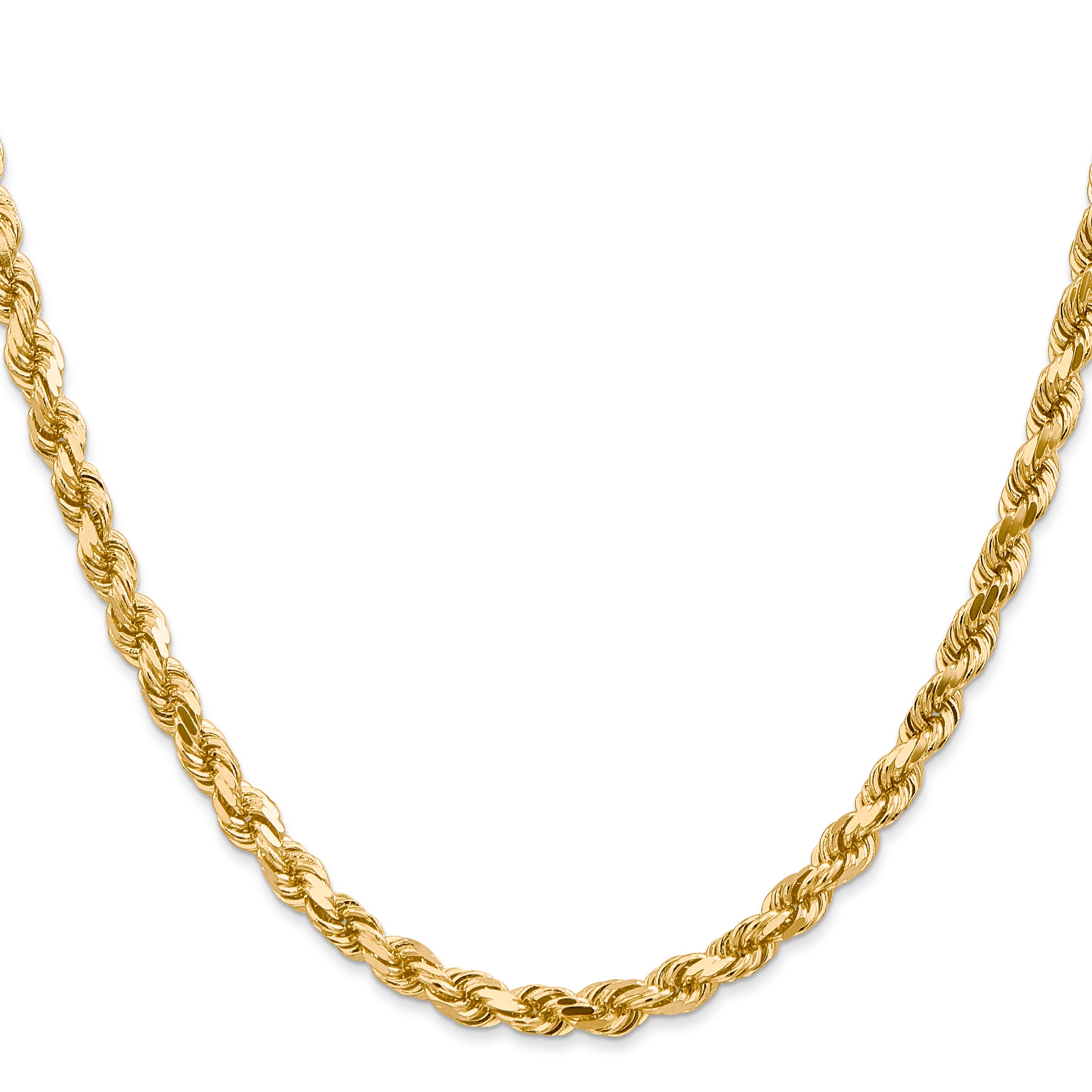 14k 4.5mm Diamond-cut Rope Chain
