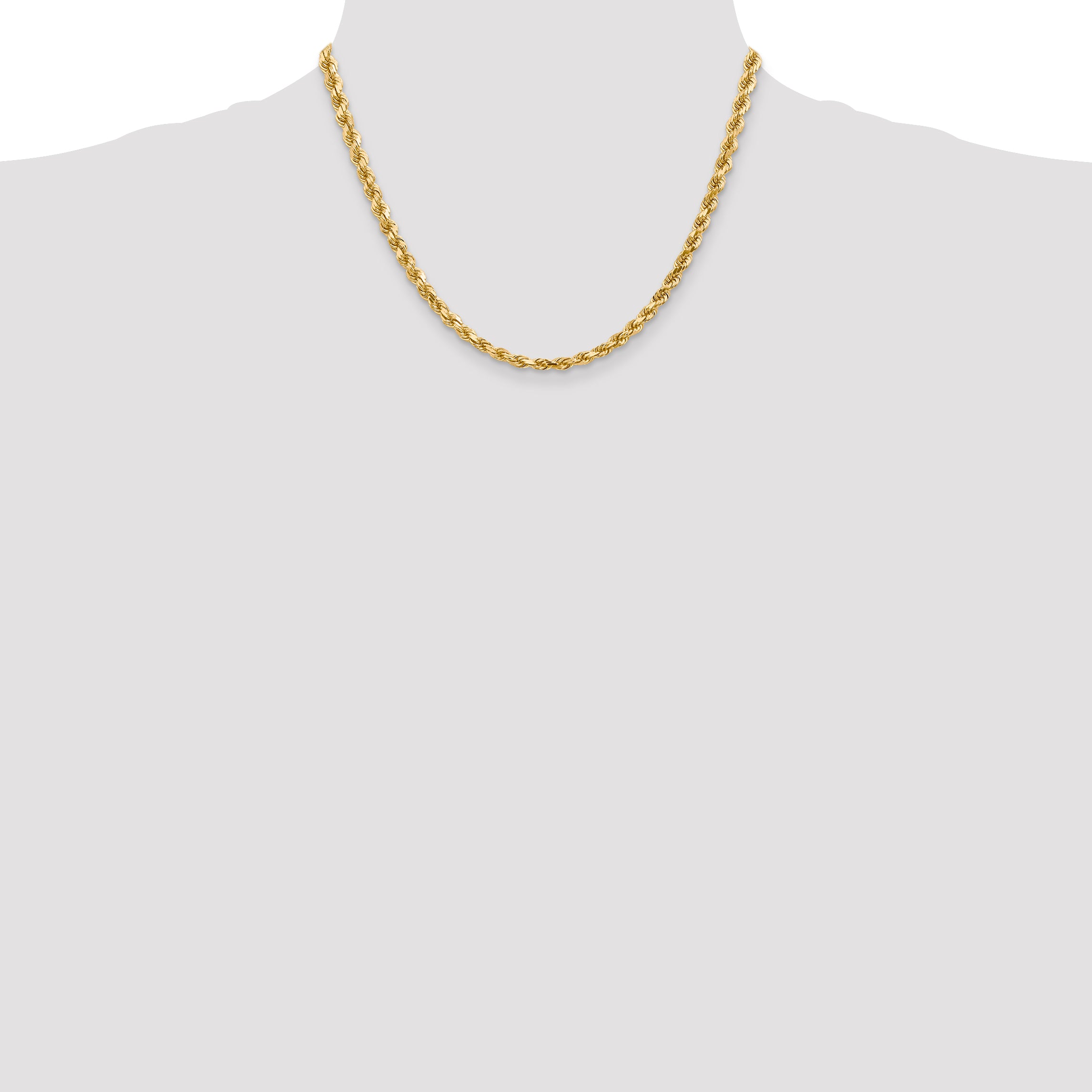 14k 4.5mm Diamond-cut Rope Chain