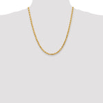 14k 4.5mm Diamond-cut Rope Chain