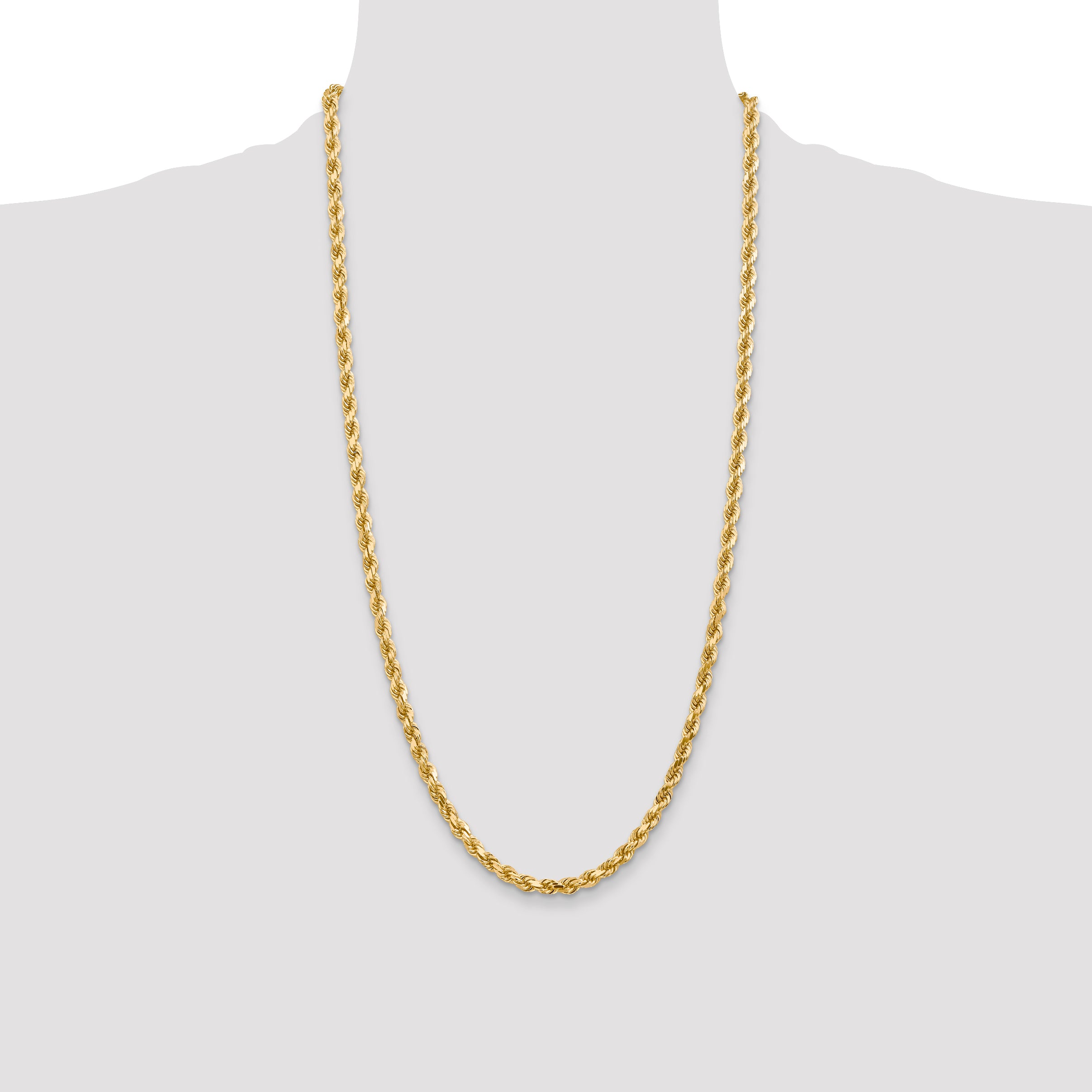 14k 4.5mm Diamond-cut Rope Chain