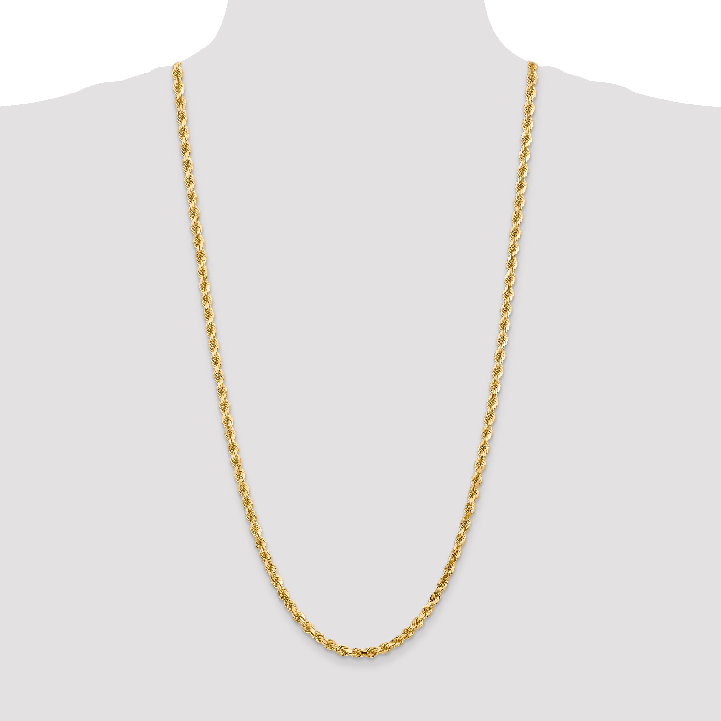14k 4.5mm Diamond-cut Rope Chain