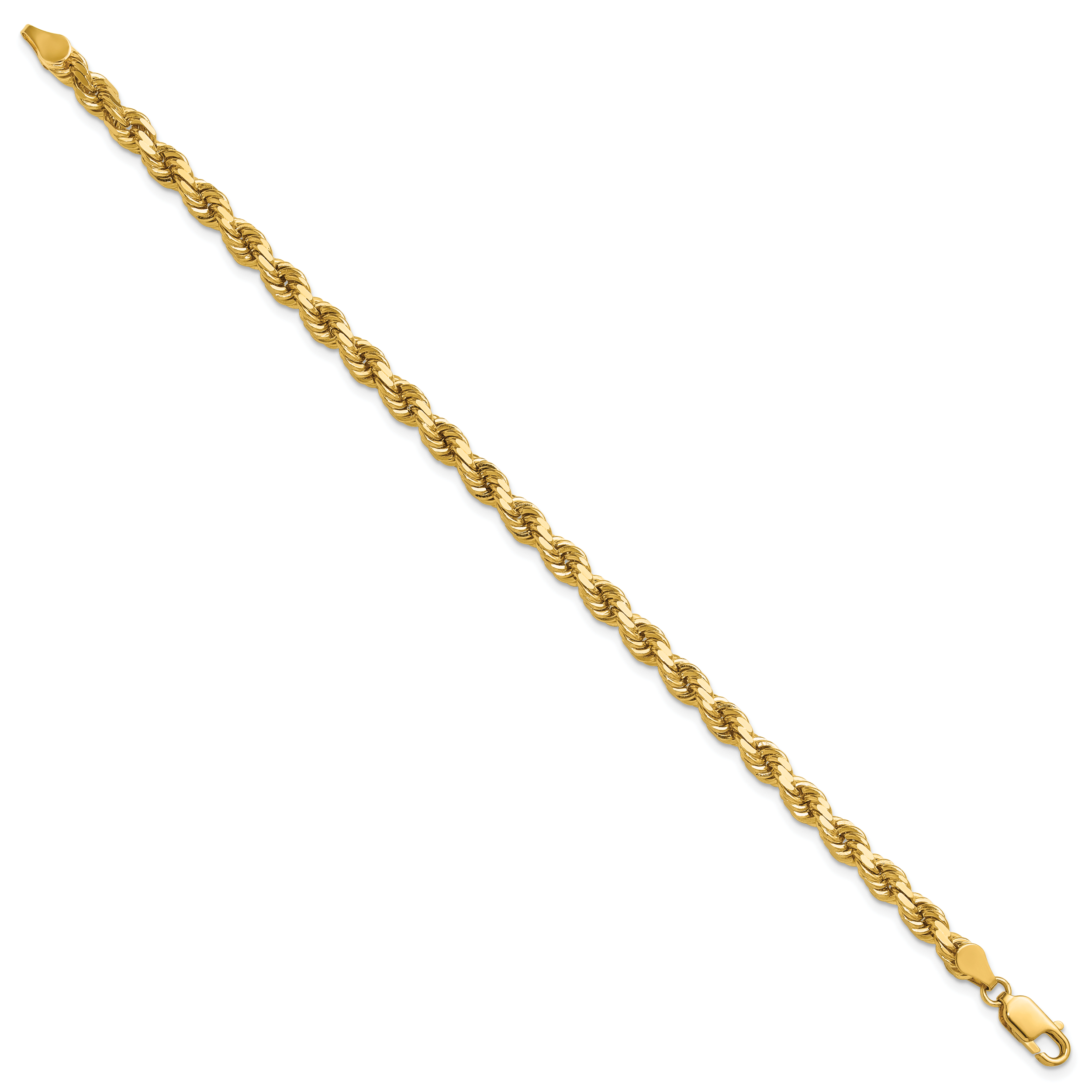 14k 4.5mm Diamond-cut Rope Chain