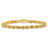 14k 4.5mm Diamond-cut Rope Chain