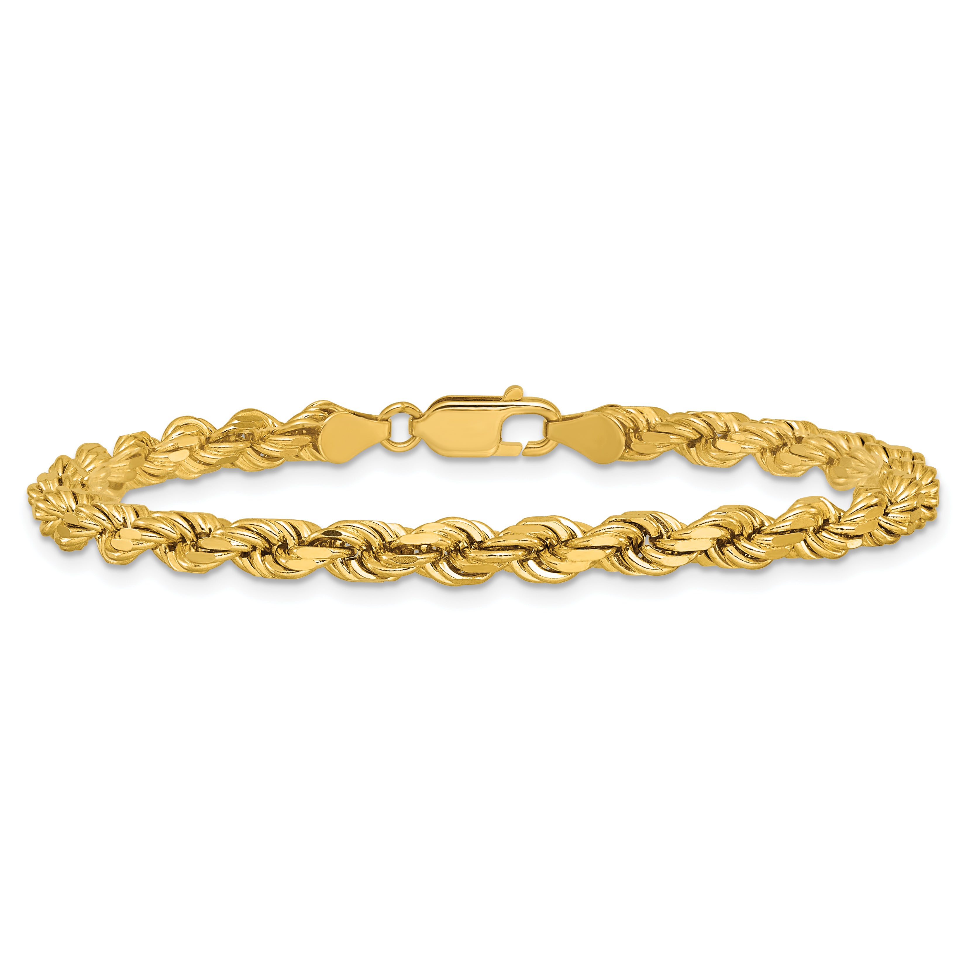 14k 4.5mm Diamond-cut Rope Chain
