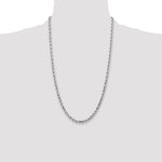 14k Whie Gold 4.5mm Diamond-cut Rope Chain