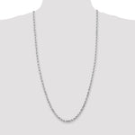 14k Whie Gold 4.5mm Diamond-cut Rope Chain