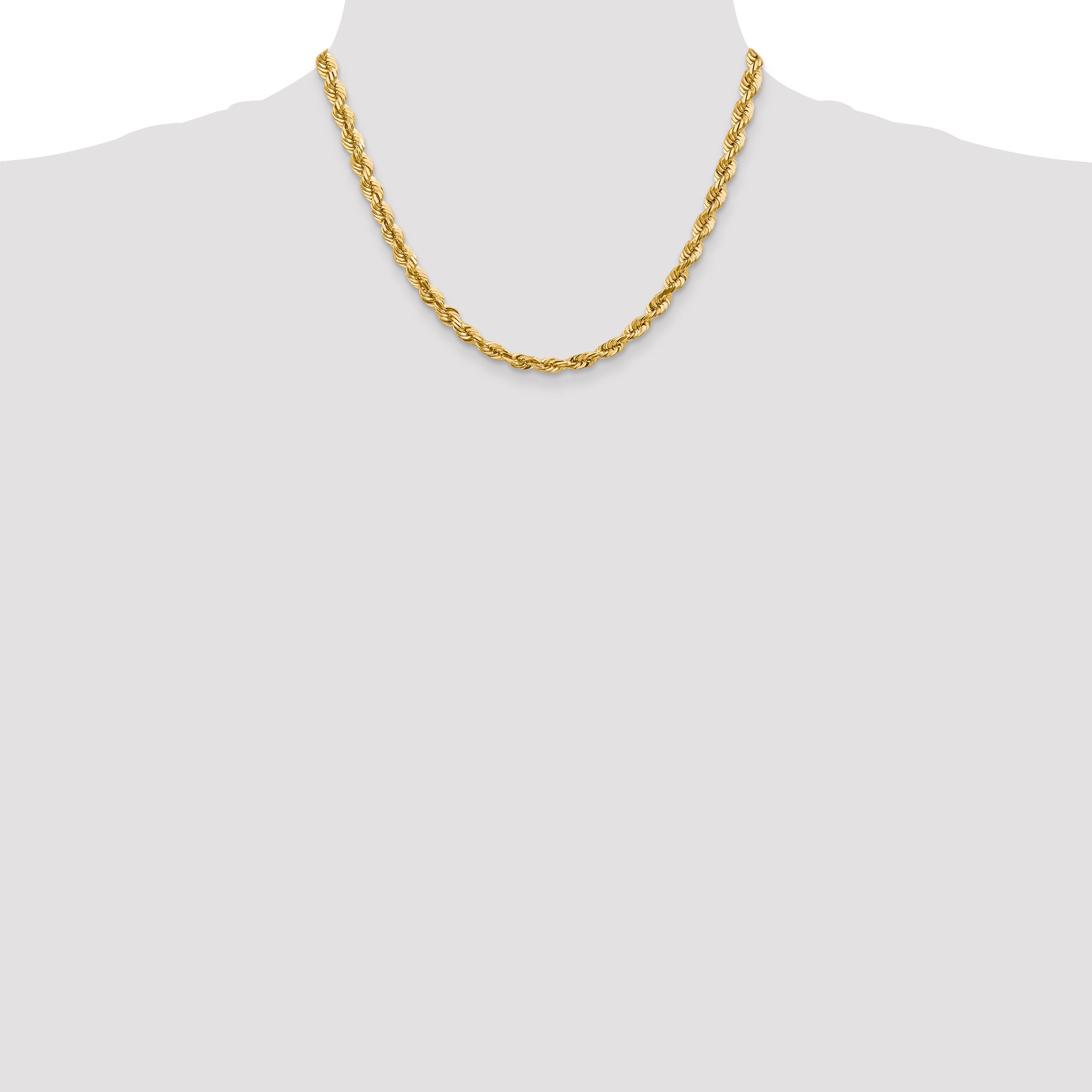 14k 5.5mm Diamond-cut Rope Chain