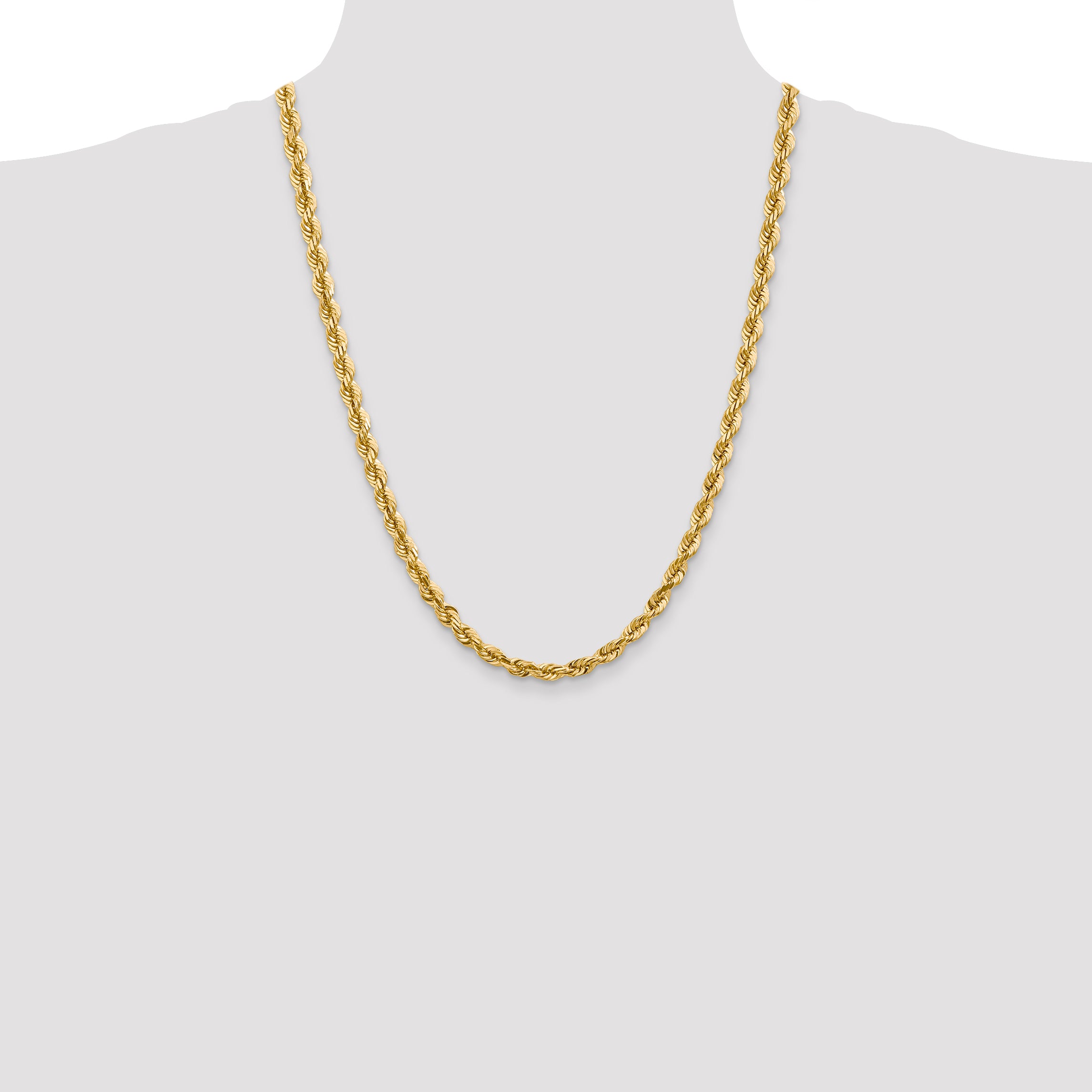 14k 5.5mm Diamond-cut Rope Chain