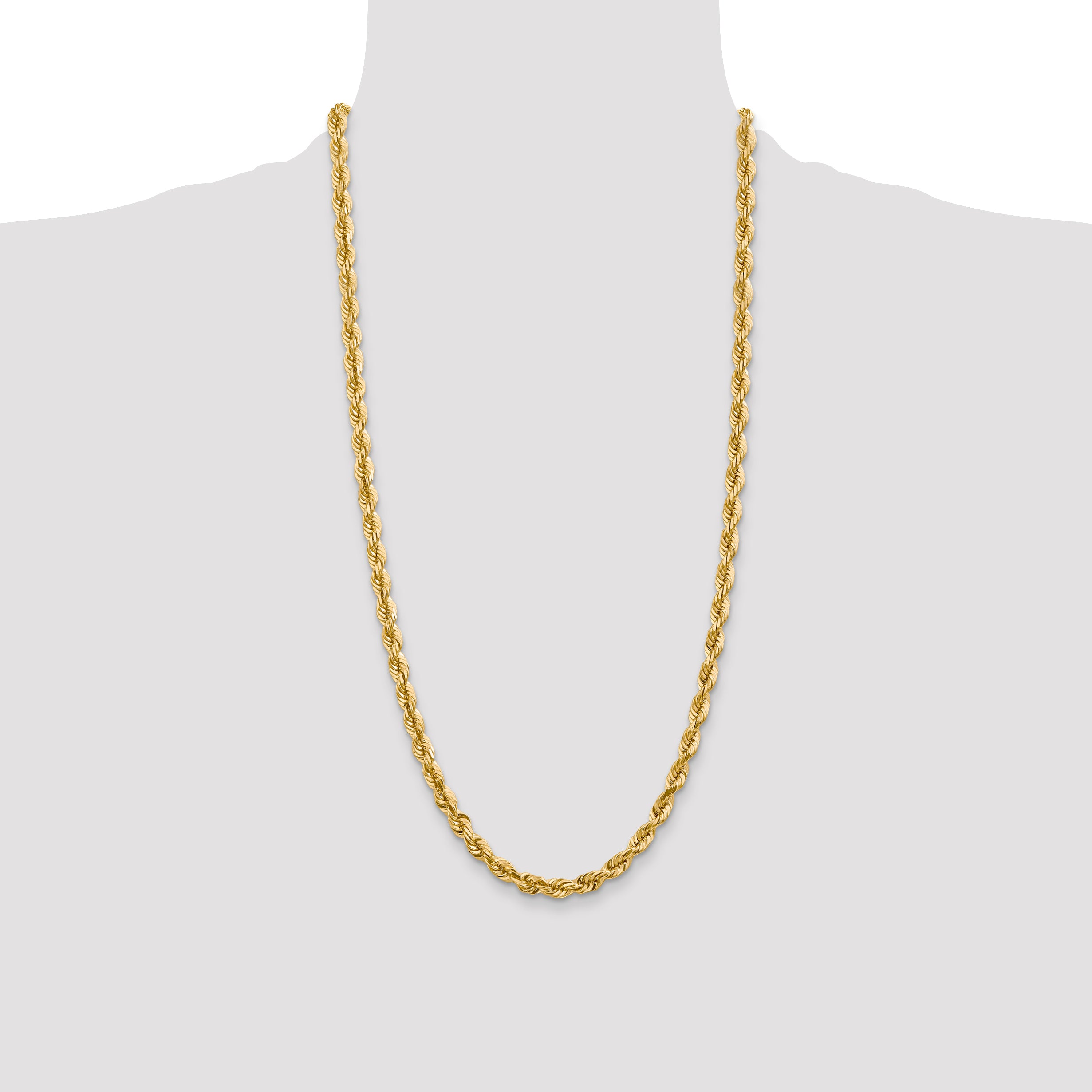 14k 5.5mm Diamond-cut Rope Chain