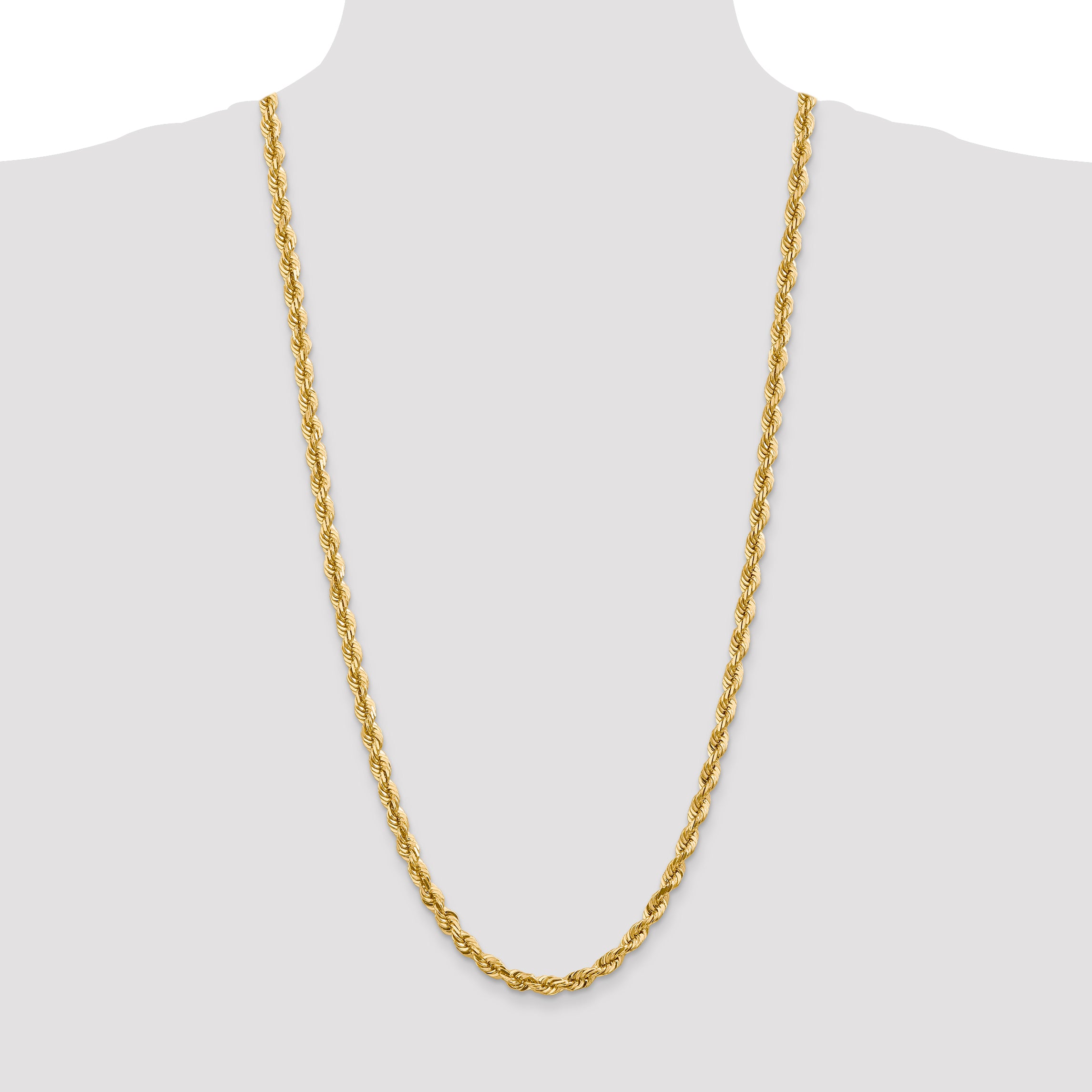 14k 5.5mm Diamond-cut Rope Chain