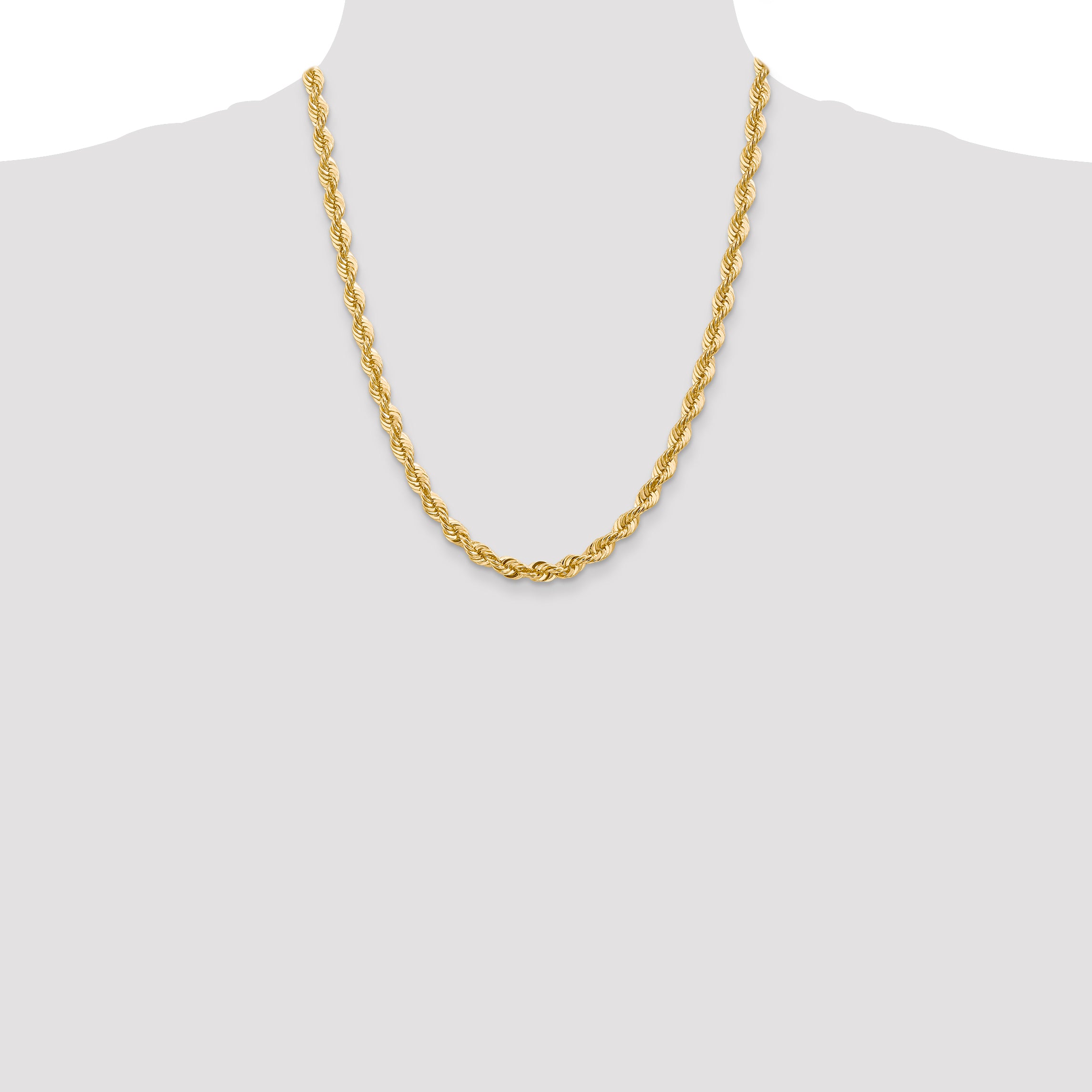 14k 6.0mm Solid Rope Chain