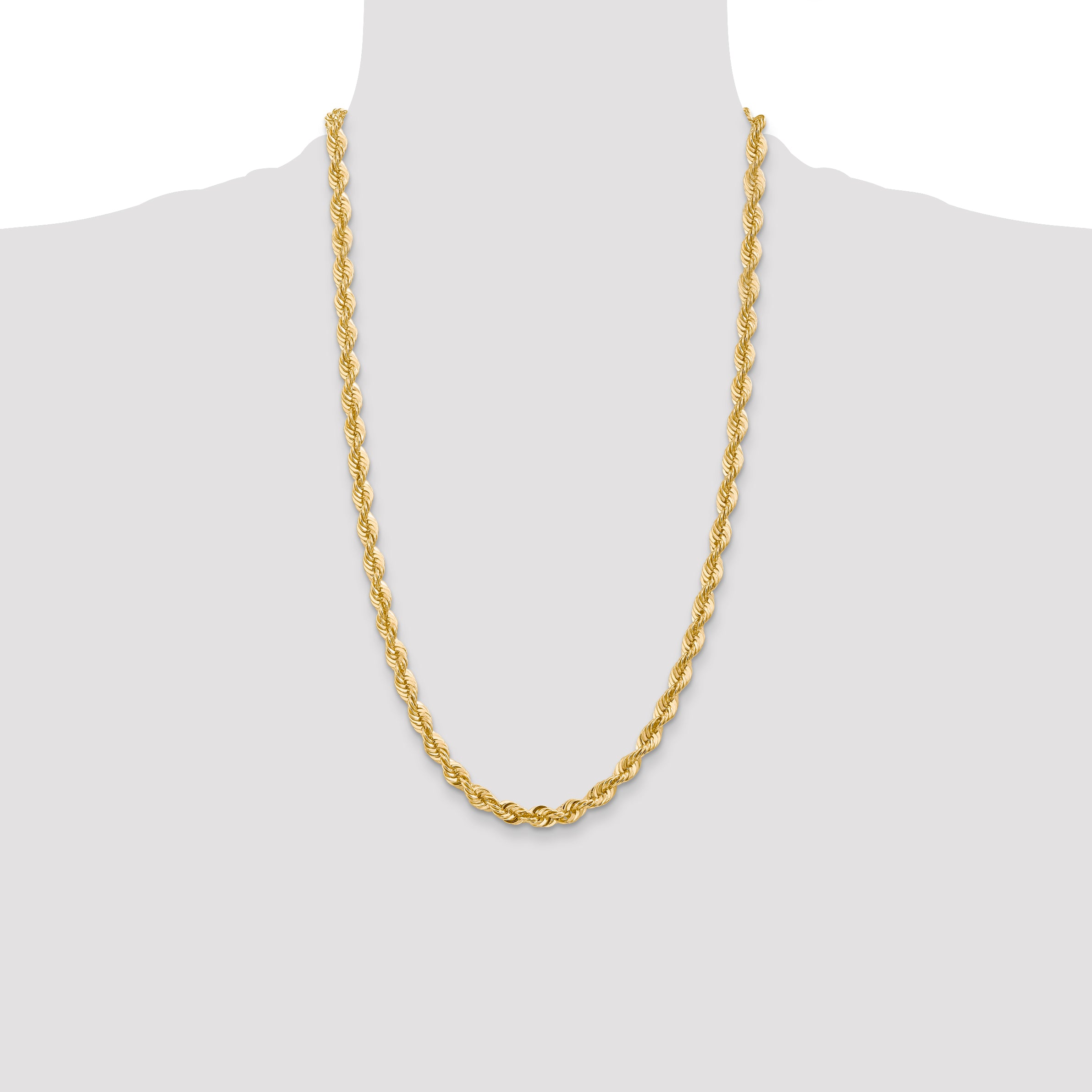 14k 6.0mm Solid Rope Chain