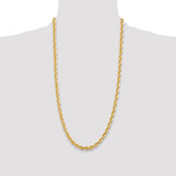 14k 6.0mm Solid Rope Chain