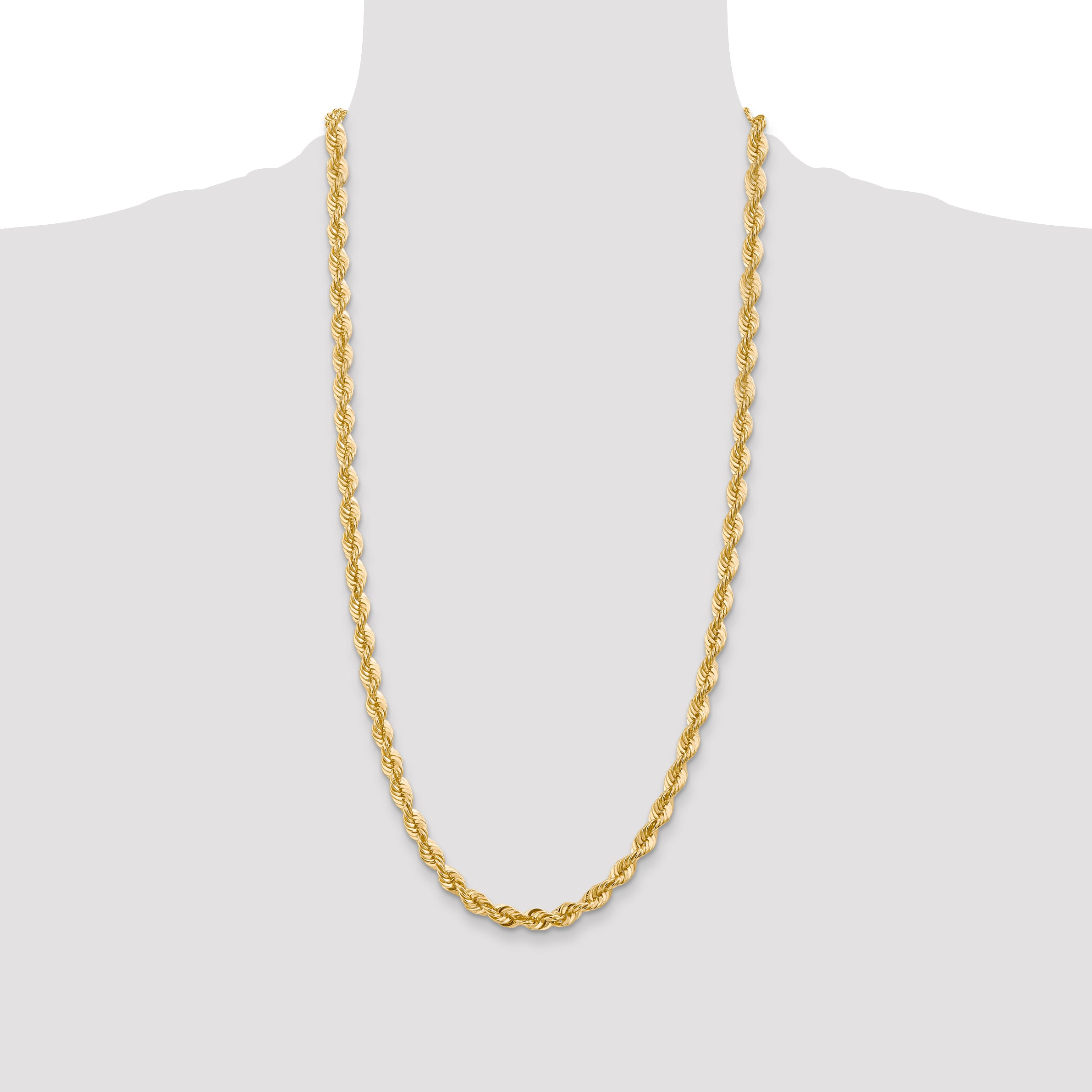 14k 6.0mm Solid Rope Chain