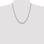 14k White Gold 5.5mm Diamond-cut Rope Chain