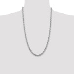 14k White Gold 5.5mm Diamond-cut Rope Chain