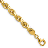 14k 6.5mm D/C Rope Fancy Lobster Clasp Chain