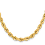 14k 6.5mm D/C Rope Fancy Lobster Clasp Chain