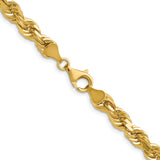 14k 6.5mm D/C Rope Fancy Lobster Clasp Chain