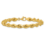 14k 6.5mm D/C Rope Fancy Lobster Clasp Chain