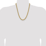 14k 6.7mm Solid Rope Chain