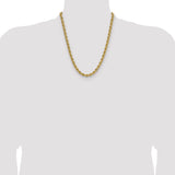 14k 6.7mm Solid Rope Chain