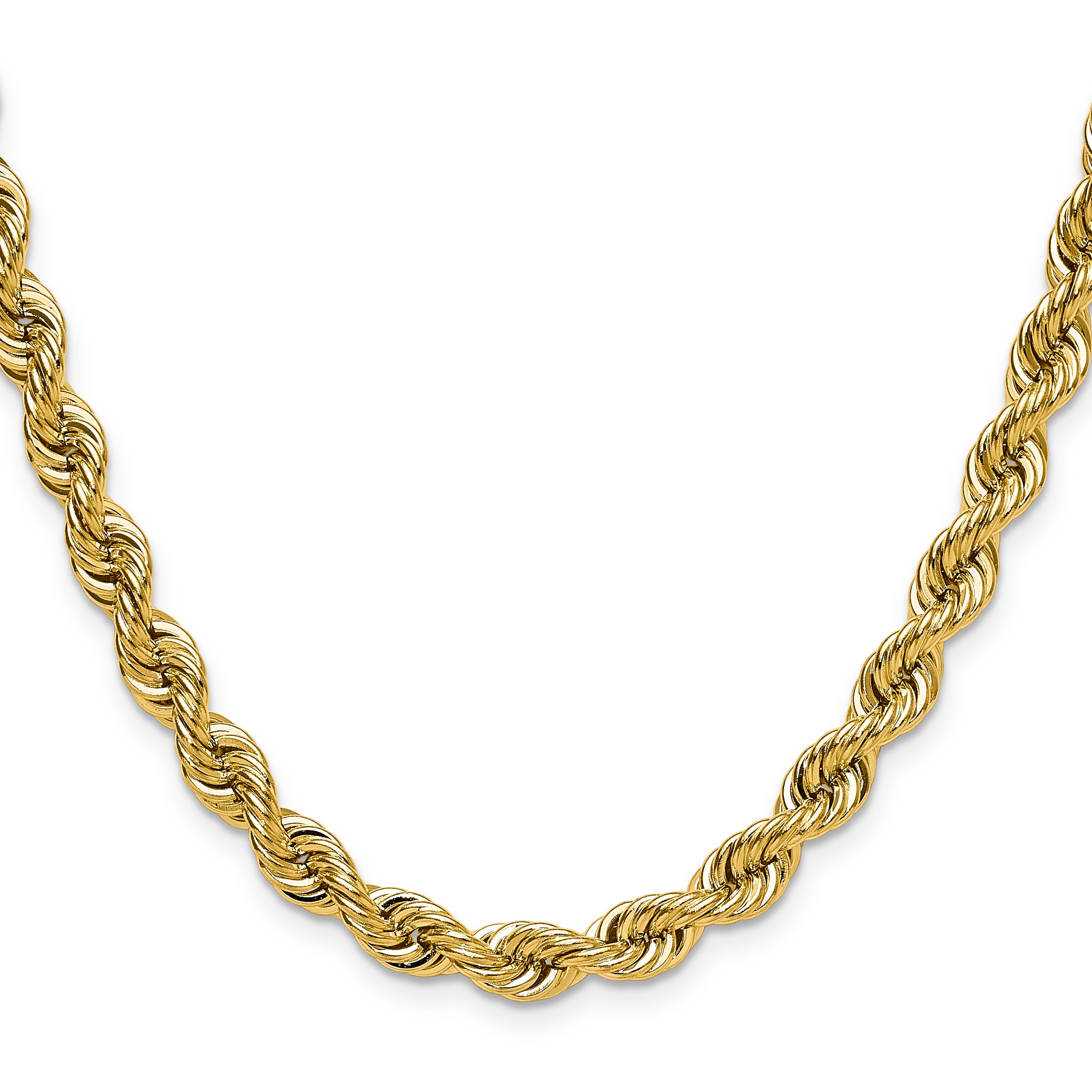 14k 6.7mm Solid Rope Chain