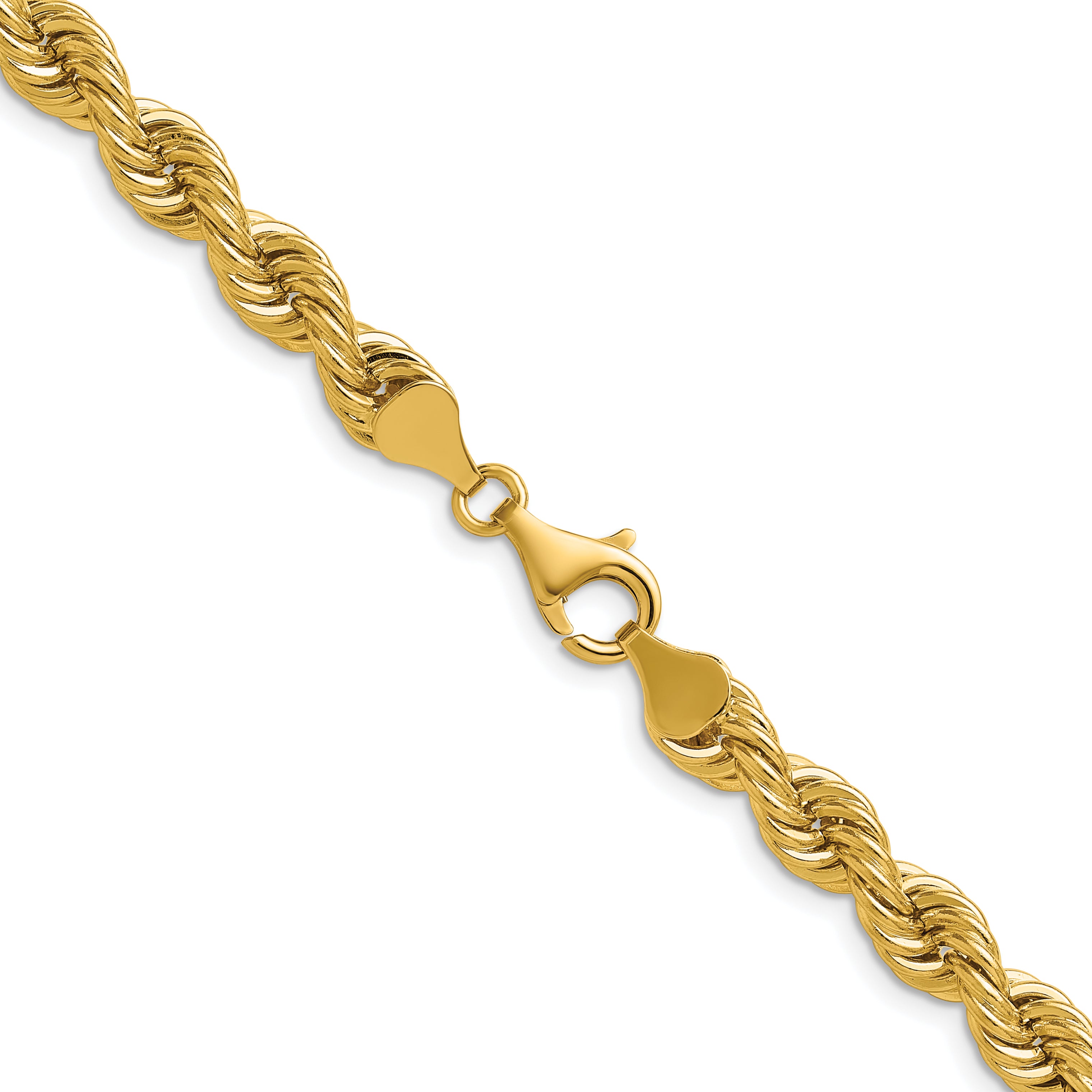14k 6.7mm Solid Rope Chain