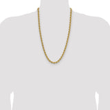 14k 6.7mm Solid Rope Chain