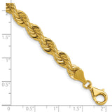 14k 6.7mm Solid Rope Chain