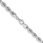 14k White Gold 6.5mm D/C Rope Fancy Lobster Clasp Chain