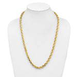 14k 7.0mm D/C Rope Fancy Lobster Clasp Chain