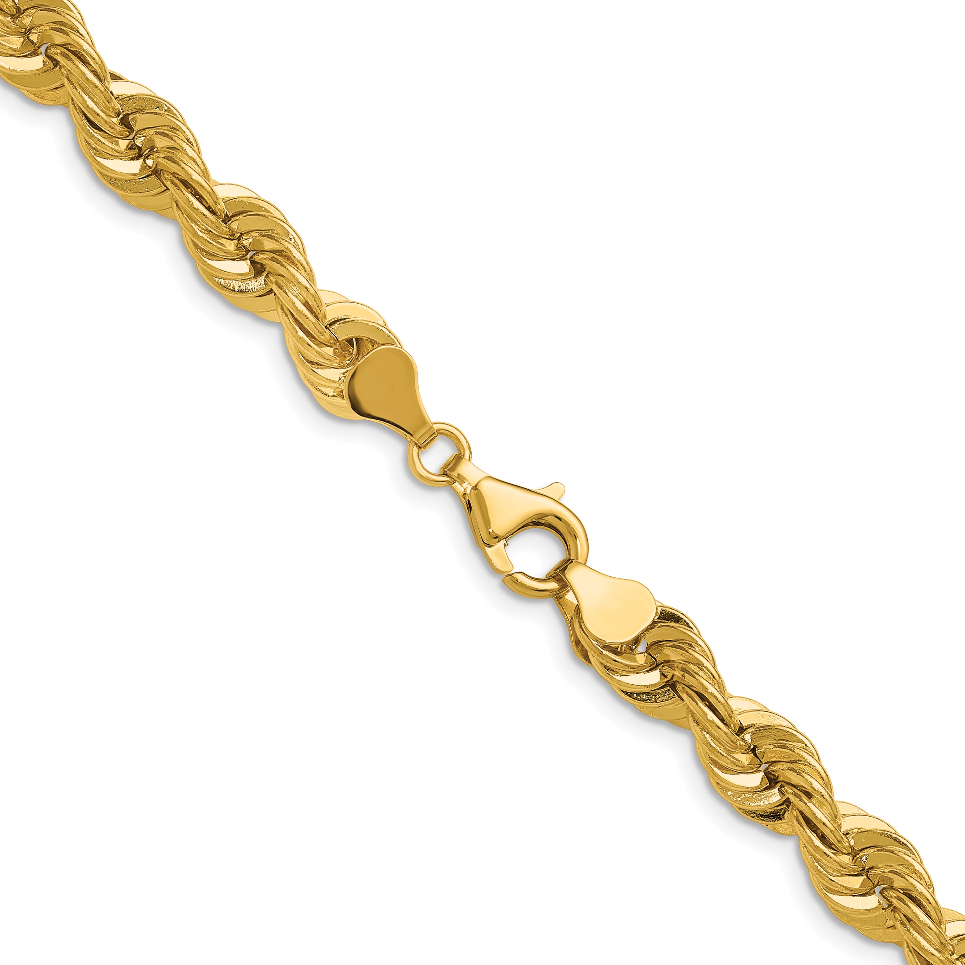 14k 7.5mm Solid Rope Chain