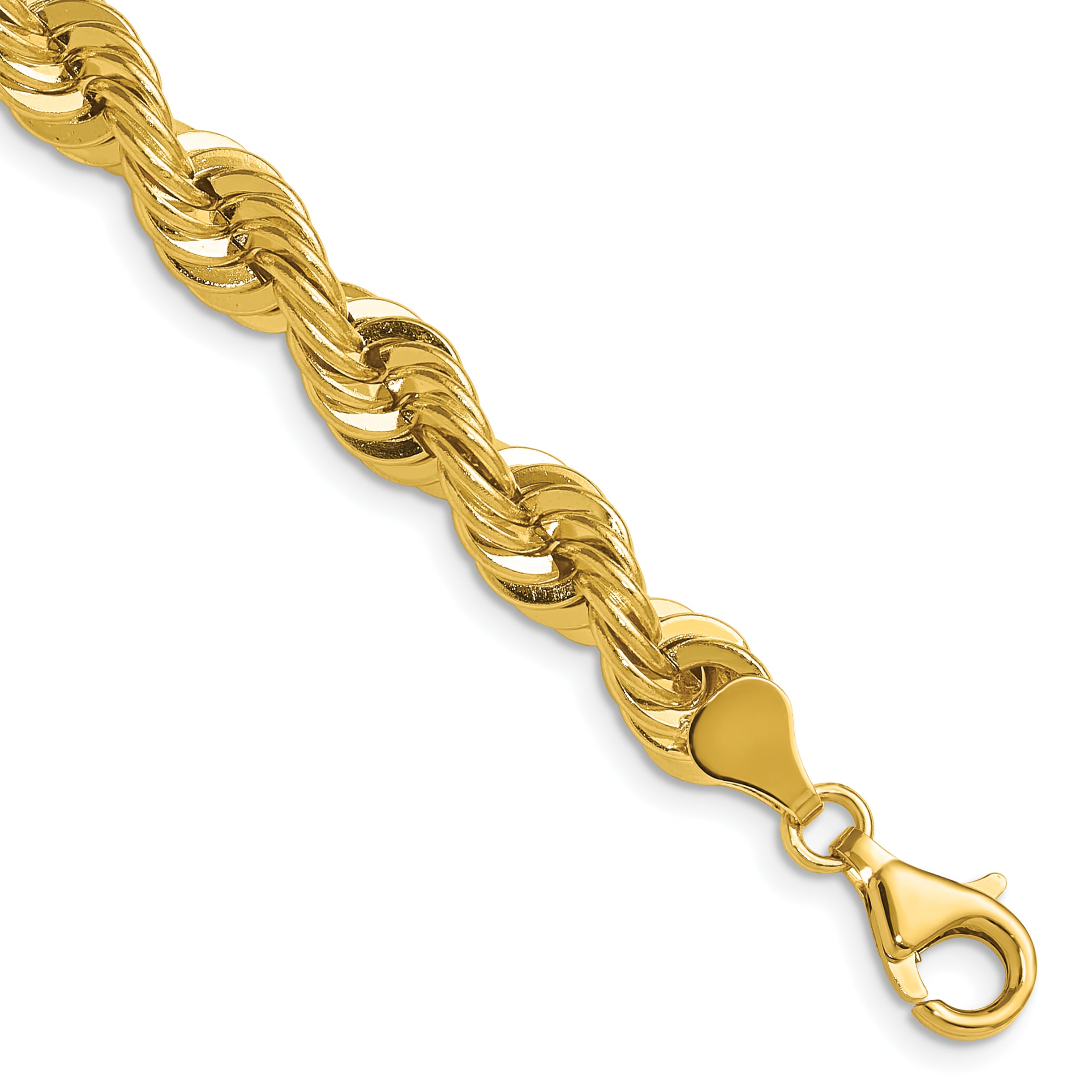 14k 7.5mm Solid Rope Chain
