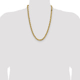 14k 7.5mm Solid Rope Chain