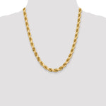 14k 8.0mm D/C Rope Fancy Lobster Clasp Chain