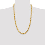 14k 8.0mm D/C Rope Fancy Lobster Clasp Chain