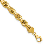 14k 8.0mm D/C Rope Fancy Lobster Clasp Chain
