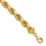 14k 8.0mm D/C Rope Fancy Lobster Clasp Chain