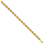 14k 8.0mm D/C Rope Fancy Lobster Clasp Chain
