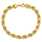 14k 8.0mm D/C Rope Fancy Lobster Clasp Chain