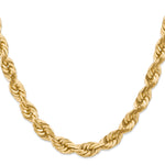 14k 10.0mm D/C Rope Fancy Lobster Clasp Chain