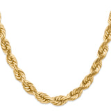 14k 10.0mm D/C Rope Fancy Lobster Clasp Chain
