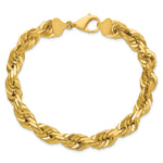 14k 10.0mm D/C Rope Fancy Lobster Clasp Chain