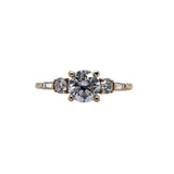 14k Yellow Gold 1.00ct Round Natural Diamond Engagement Ring
