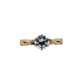 14k Yellow Gold 0.75ct Round Natural Diamond Engagement Ring