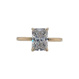 14k Hidden Halo Yellow Gold 2.00ct Radiant Lab Grown Diamond Engagement Ring