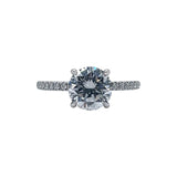 14k Accented White Gold 2.00ct Round Lab Grown Diamond Engagement Ring