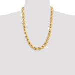 14k 12.0mm D/C Rope Fancy Lobster Clasp Chain