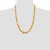 14k 12.0mm D/C Rope Fancy Lobster Clasp Chain